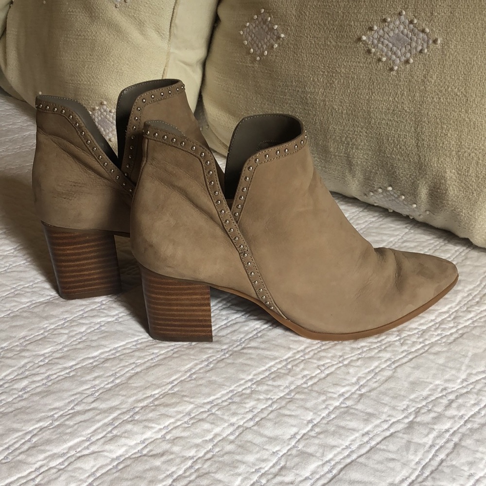 Taupe Leather Booties sz. 9.5 by Sole Society
